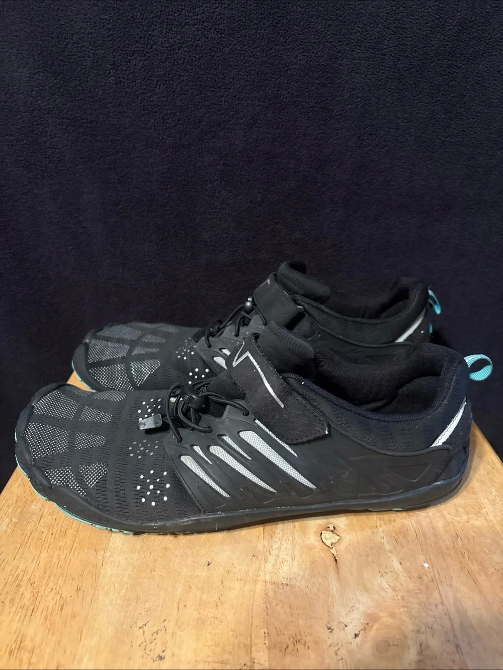 Men's Black Lightweight water, shoes with Secure Strap